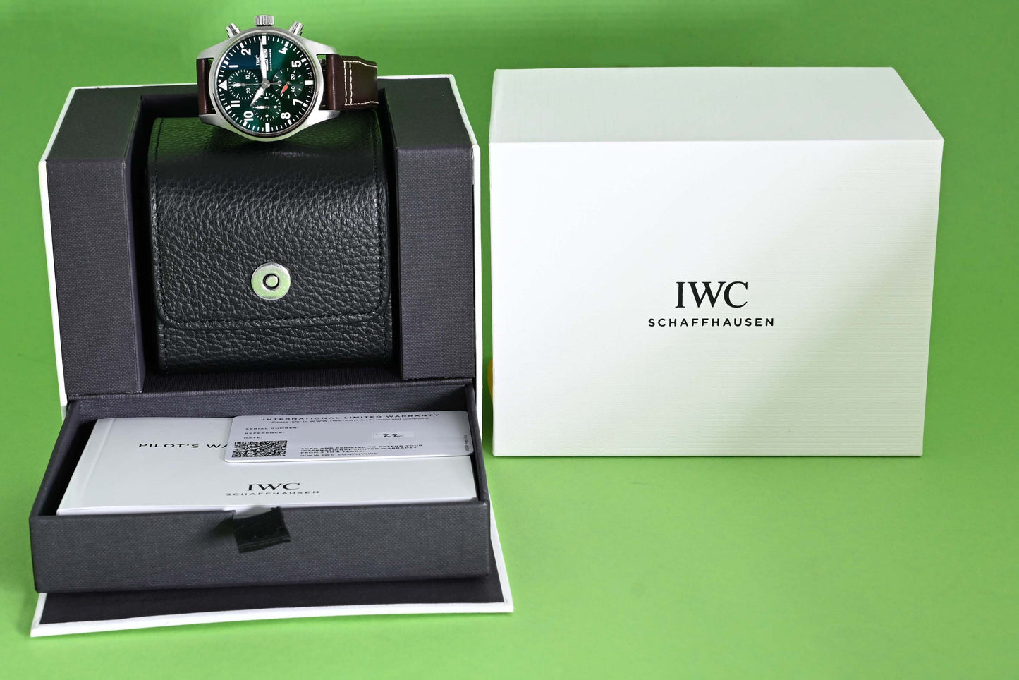 IWC Pilot's Watch Chronograph 41 - Green Dial - Full Set