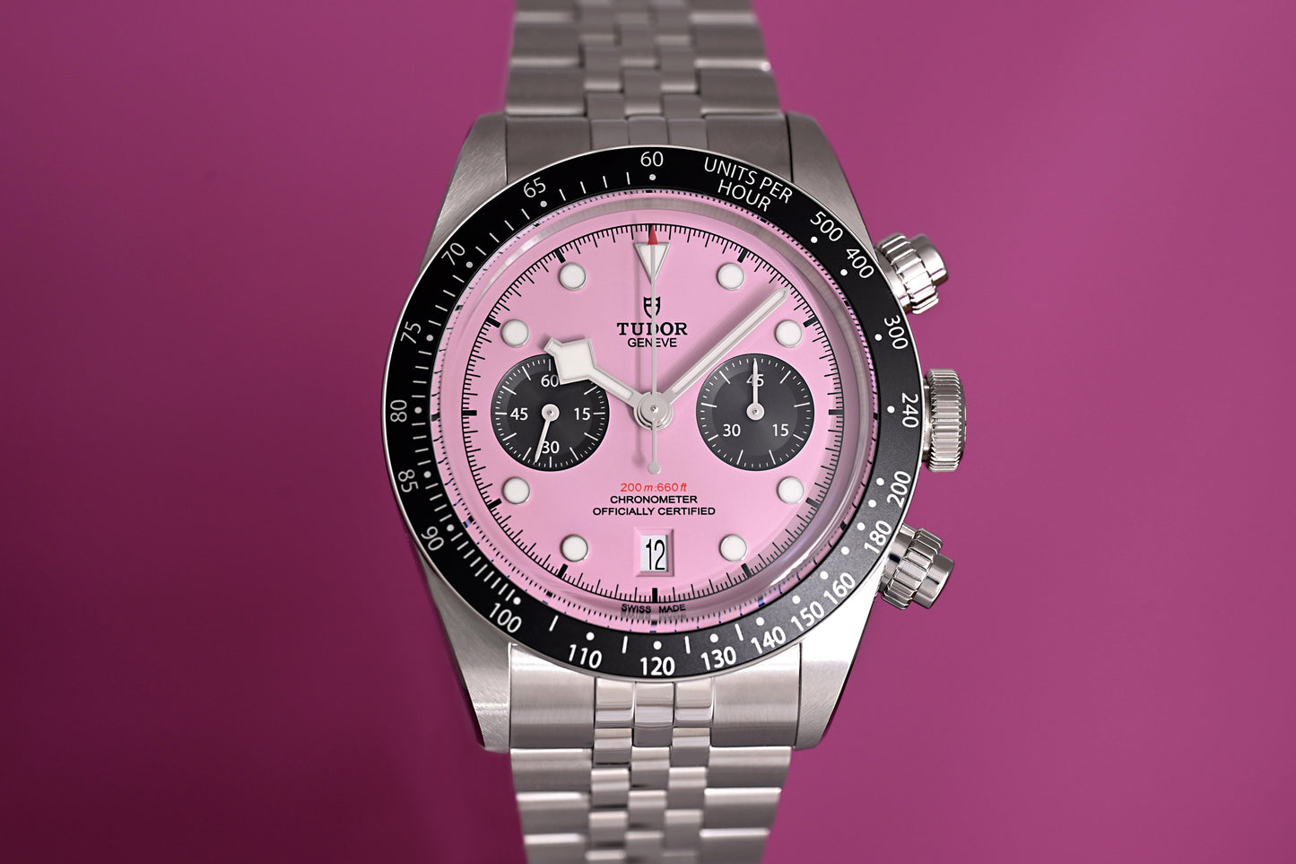 Tudor Black Bay Chronograph 79360N - Pink Dial "Inter Miami" - Full Set - NEW