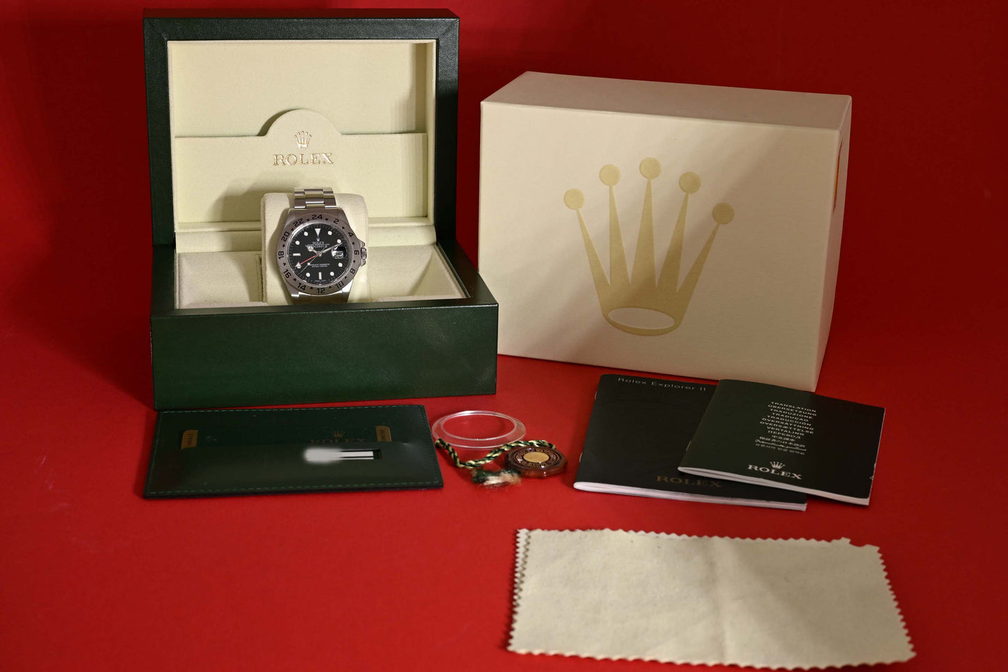 Rolex Explorer II 16570 - Black Dial - Full Set