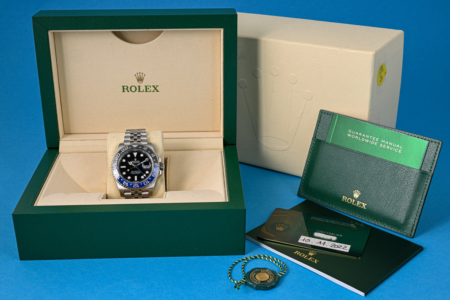 Rolex GMT Master II Batgirl 126710BLNR - Full Set - 2022
