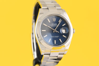 Rolex Datejust 41 - 126300 - Blue Dial - Full Set - LC100