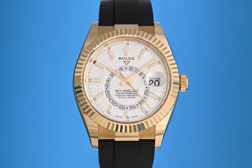 Rolex Sky Dweller Yellow Gold 336238 - White Dial - Full Set