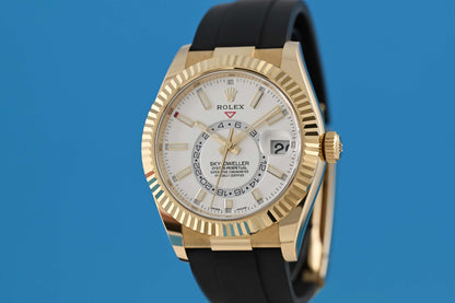 Rolex Sky Dweller Yellow Gold 336238 - White Dial - Full Set