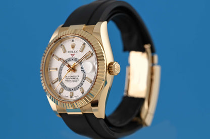 Rolex Sky Dweller Yellow Gold 336238 - White Dial - Full Set