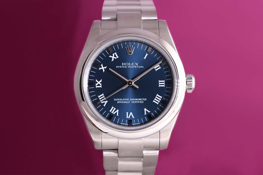 Rolex Oyster Perpetual 31 mm - 177200 - Blue Dial - Full Set