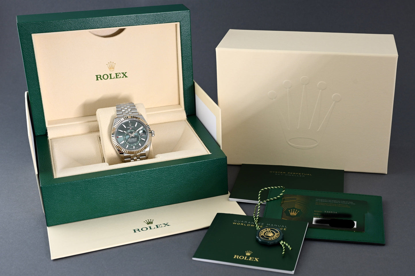 Rolex Sky-Dweller 336934 - Full Set - Green Dial - NEW