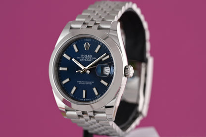 Rolex Datejust 41 - 126300 - Blue Dial - NEW - Full Set