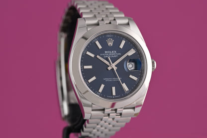 Rolex Datejust 41 - 126300 - Blue Dial - NEW - Full Set