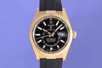 Rolex Sky Dweller Gelbgold 326238 - Black Dial - Full Set