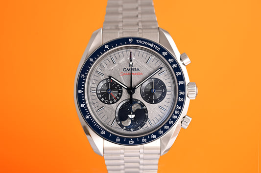 Omega Speedmaster Moonphase Meteorite Dial- Full Set - Saphirglas - NEW