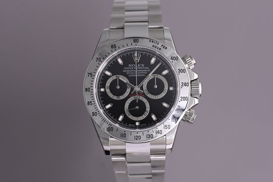 Rolex Daytona 116520 - Black Dial - Full Set - LC 100 - Like New