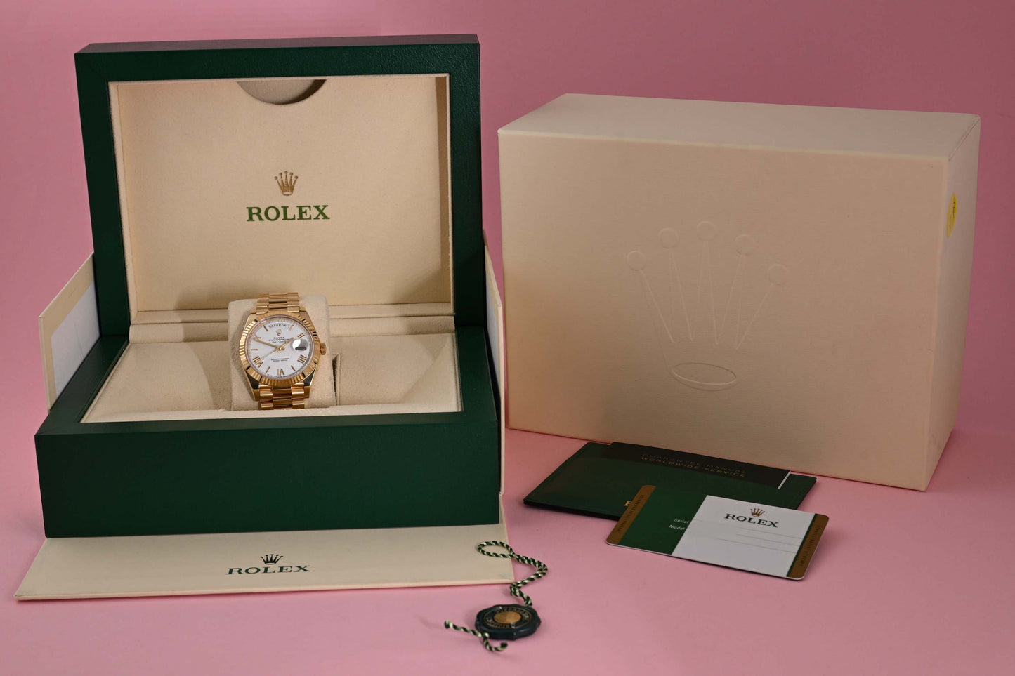 Rolex Day Date 40 Gelbgold 228238 - White Dial - Full Set