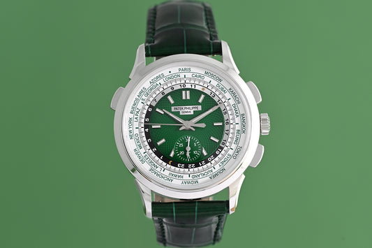Patek Philippe World Time 5930P-001 - Green Dial - Full Set