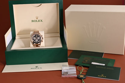 Rolex Daytona 126505 - Rose Gold - Full Set - Black Diamond Dial