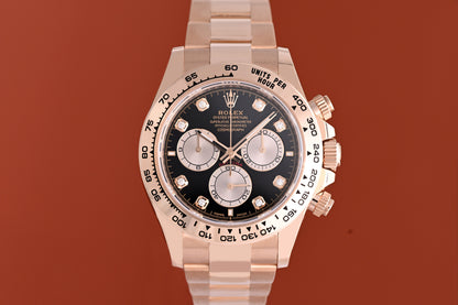 Rolex Daytona 126505 - Rose Gold - Full Set - Black Diamond Dial