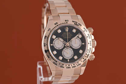 Rolex Daytona 126505 - Rose Gold - Full Set - Black Diamond Dial