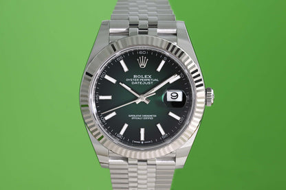 Rolex Datejust 41 - 126334 - Green Ombre Dial - Full Set - NEW 2026