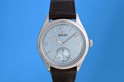 Rolex 1908 - Ice Blue Dial - Platinum - Full Set - NEW 2026