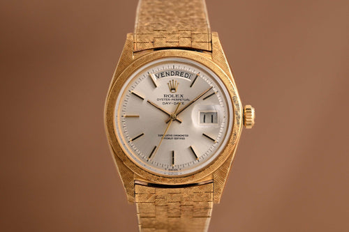 Rolex Day-Date 1806 Yellow Gold Florentine Finish on Brick Bracelet