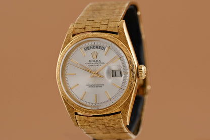 Rolex Day-Date 1806 Yellow Gold Florentine Finish on Brick Bracelet