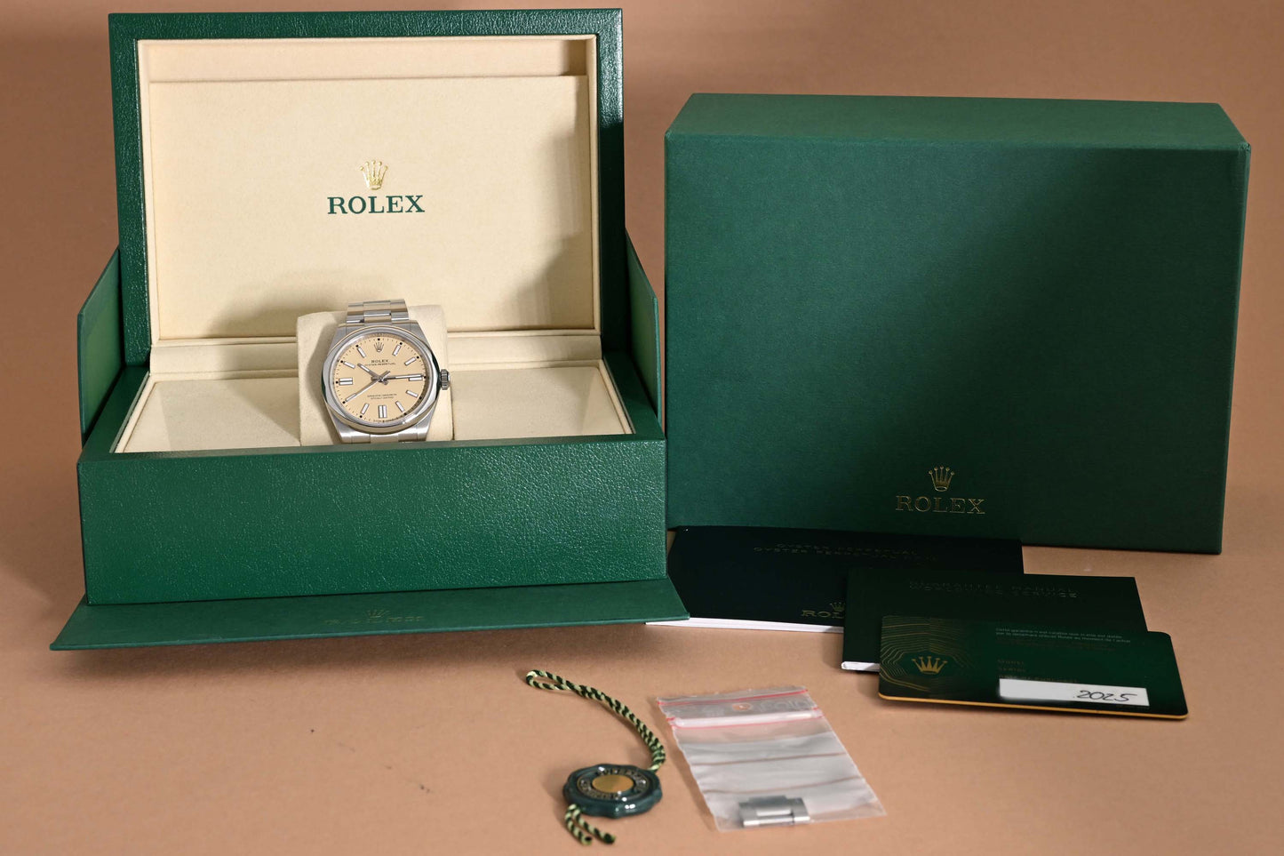 Rolex Oyster Perpetual 41mm 134300 - Beige - Full Set - NEW 2025