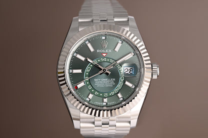 Rolex Sky-Dweller 336934 - Full Set - Green Dial - NEW 2025