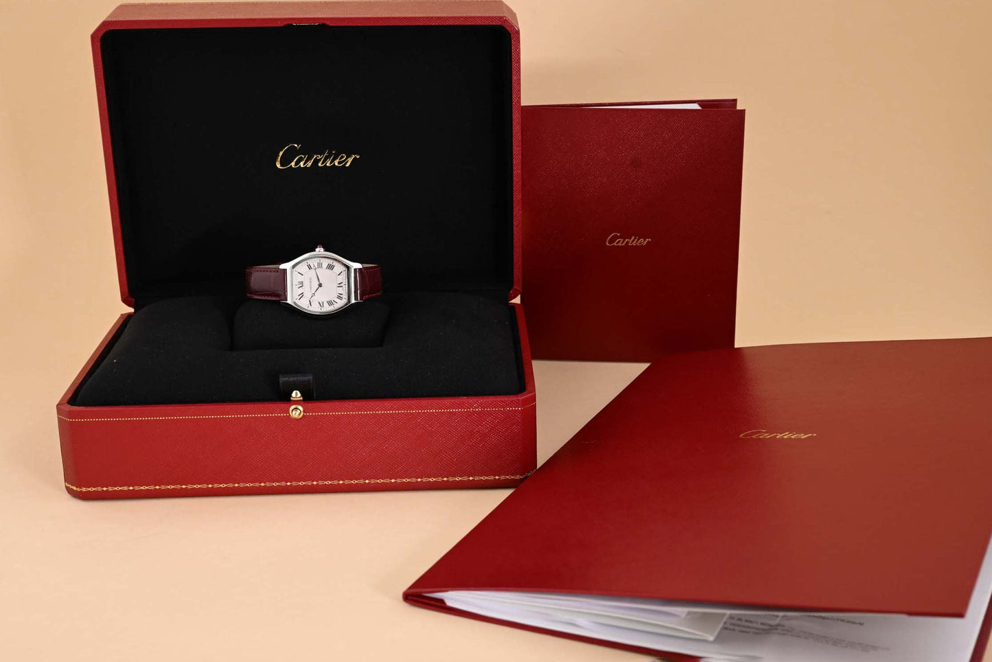 Cartier Tortue Privé - Platinum - Full Set - NEW