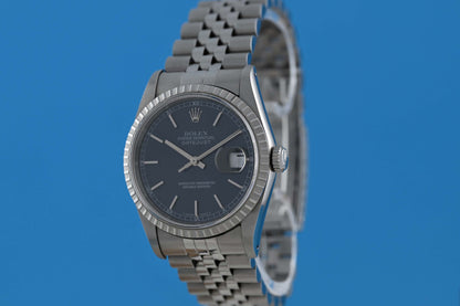 Rolex Oyster Perpetual Datejust 16220 - Blue Dial - Full Set - LC100