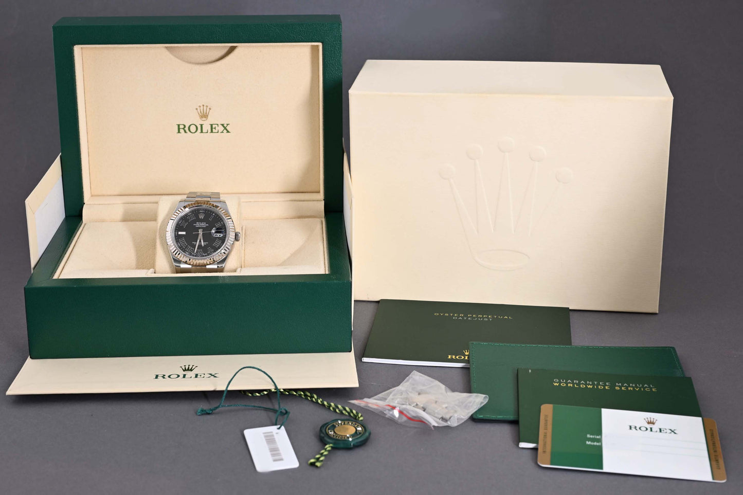 Rolex Datejust II - 116334 - Dark Grey - Full Set - LC 100