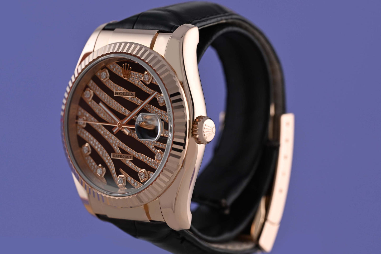 Rolex Datejust 36mm Rose Gold - 116135 - "Zebra Dial" - Fresh Rolex Service