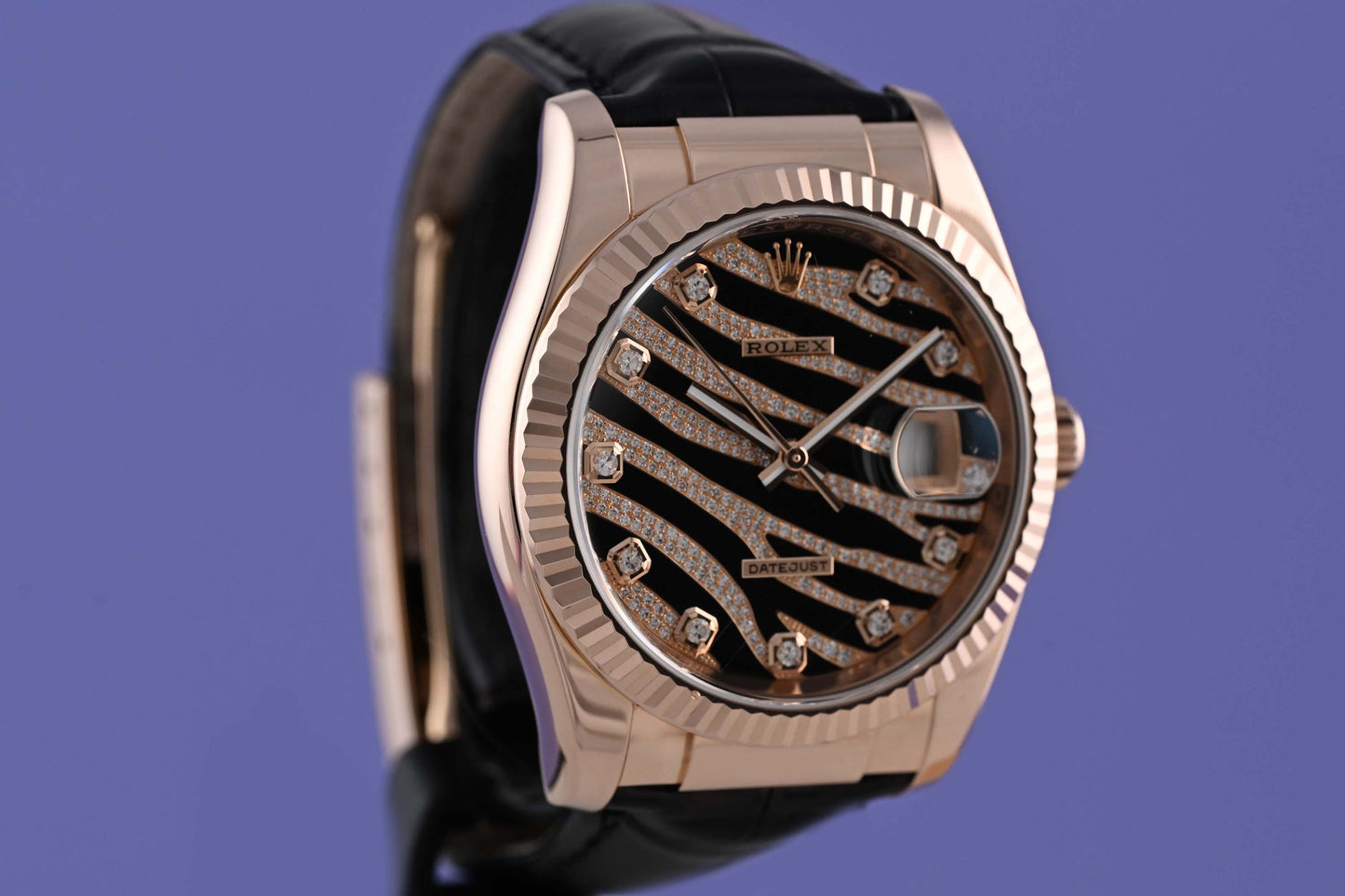 Rolex Datejust 36mm Rose Gold - 116135 - "Zebra Dial" - Fresh Rolex Service