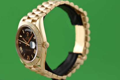 Rolex Day Date 40 Gelbgold 228238 - Full Set - Green Ombré Dial - Like NEW