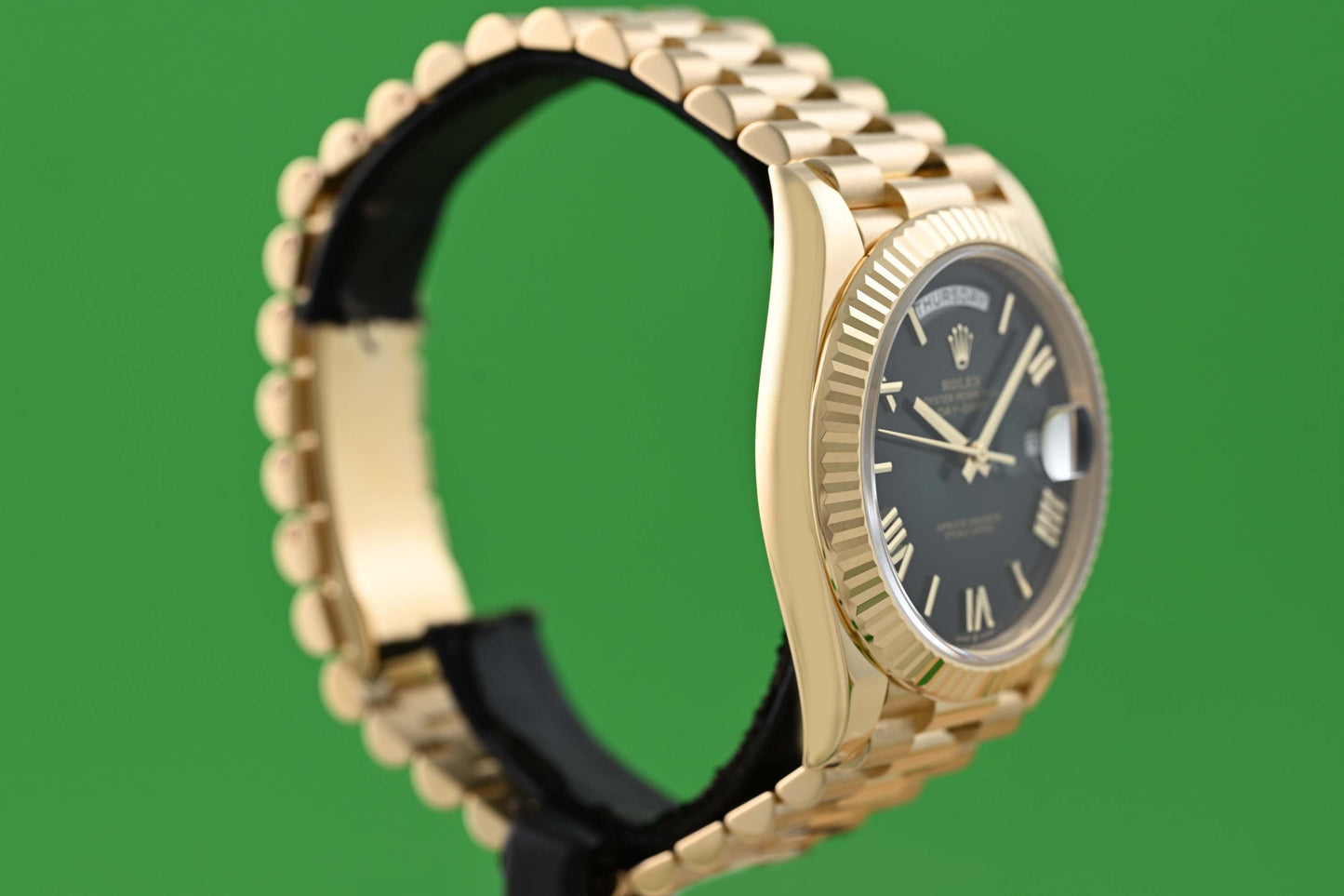Rolex Day Date 40 Gelbgold 228238 - Full Set - Green Ombré Dial - Like NEW