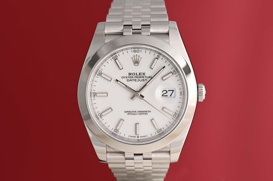 Rolex Datejust 41 - 126300 - White Dial - Full Set