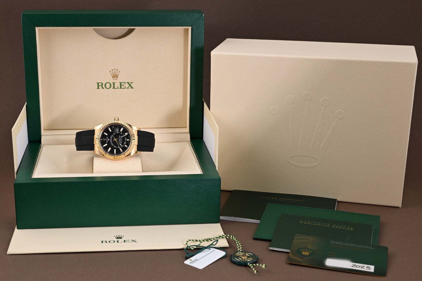 Rolex Sky Dweller Yellow Gold 326238 - Black Dial - Full Set