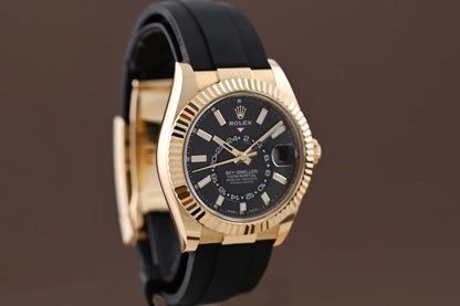 Rolex Sky Dweller Yellow Gold 326238 - Black Dial - Full Set