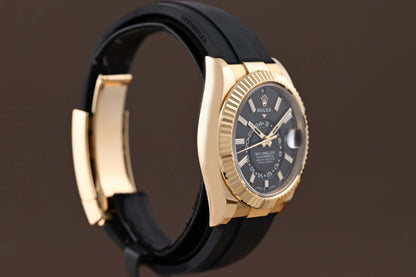 Rolex Sky Dweller Yellow Gold 326238 - Black Dial - Full Set