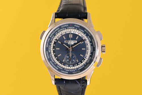 Patek Philippe World Time 5930G-010 - Blue Dial - Full Set - NEW 2022