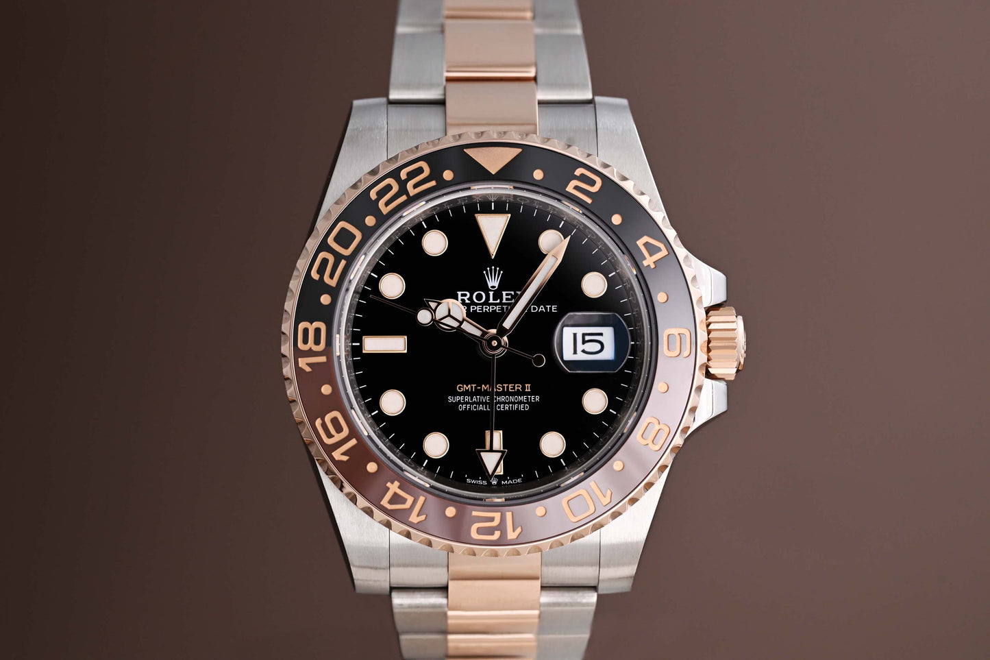 Rolex GMT Master II Rootbeer Stahl/Roségold - 126711CHNR - Full Set - Like NEW