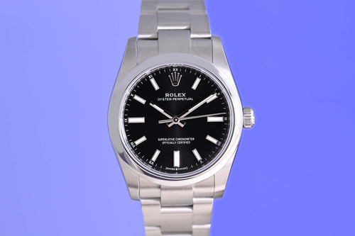 Rolex Oyster Perpetual 34 mm 124200 - Full Set - Black Dial - NEW 2024