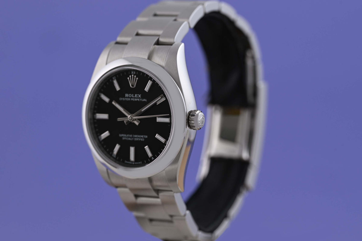 Rolex Oyster Perpetual 34 mm 124200 - Full Set - Black Dial - NEW 2024