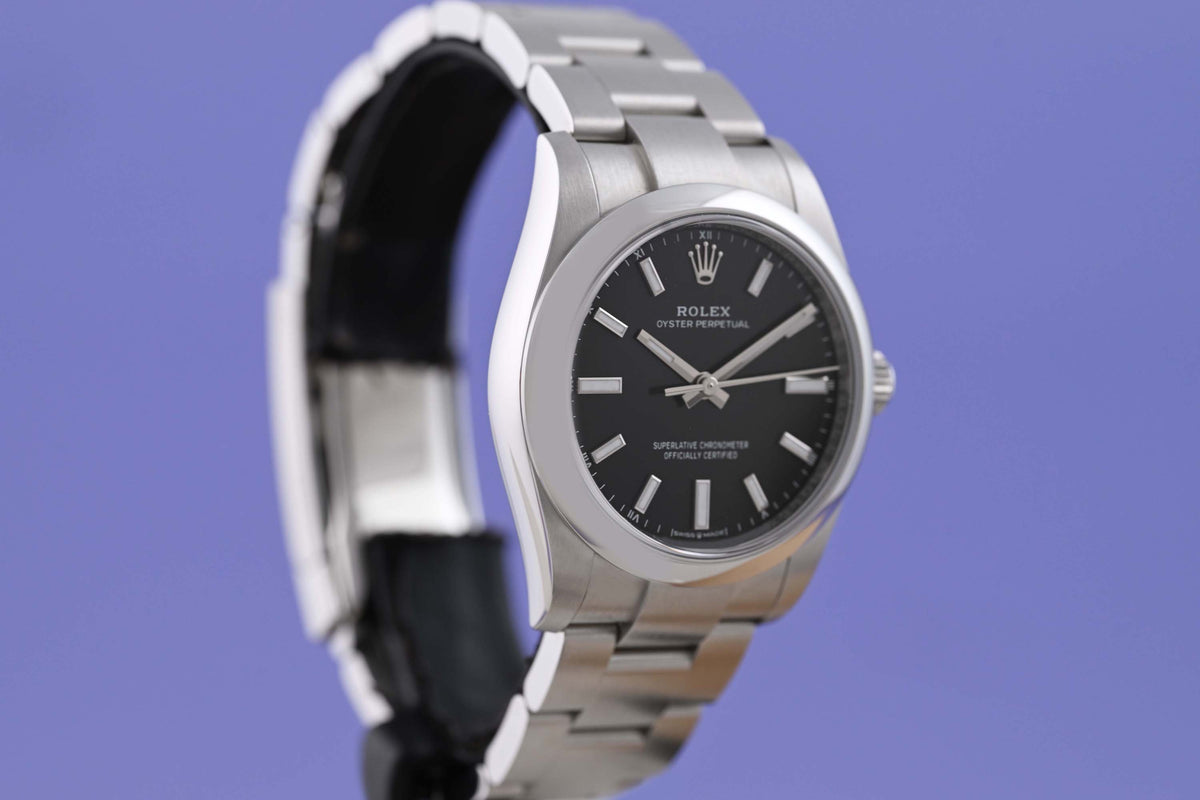 Rolex Oyster Perpetual 34 mm 124200 - Full Set - Black Dial - NEW 2024