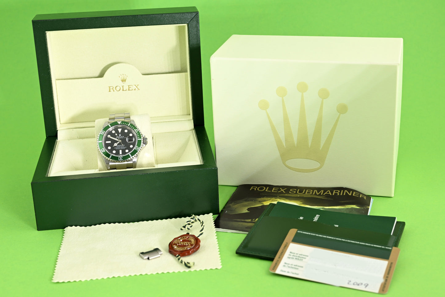 Rolex Submariner 16610LV - Full Set - Kermit