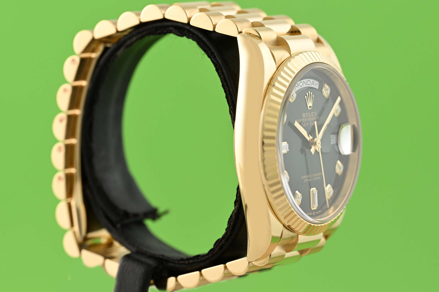 Rolex Day Date 36 Gelbgold 128238 - Green Ombre Dia Dial - Full Set - Like NEW