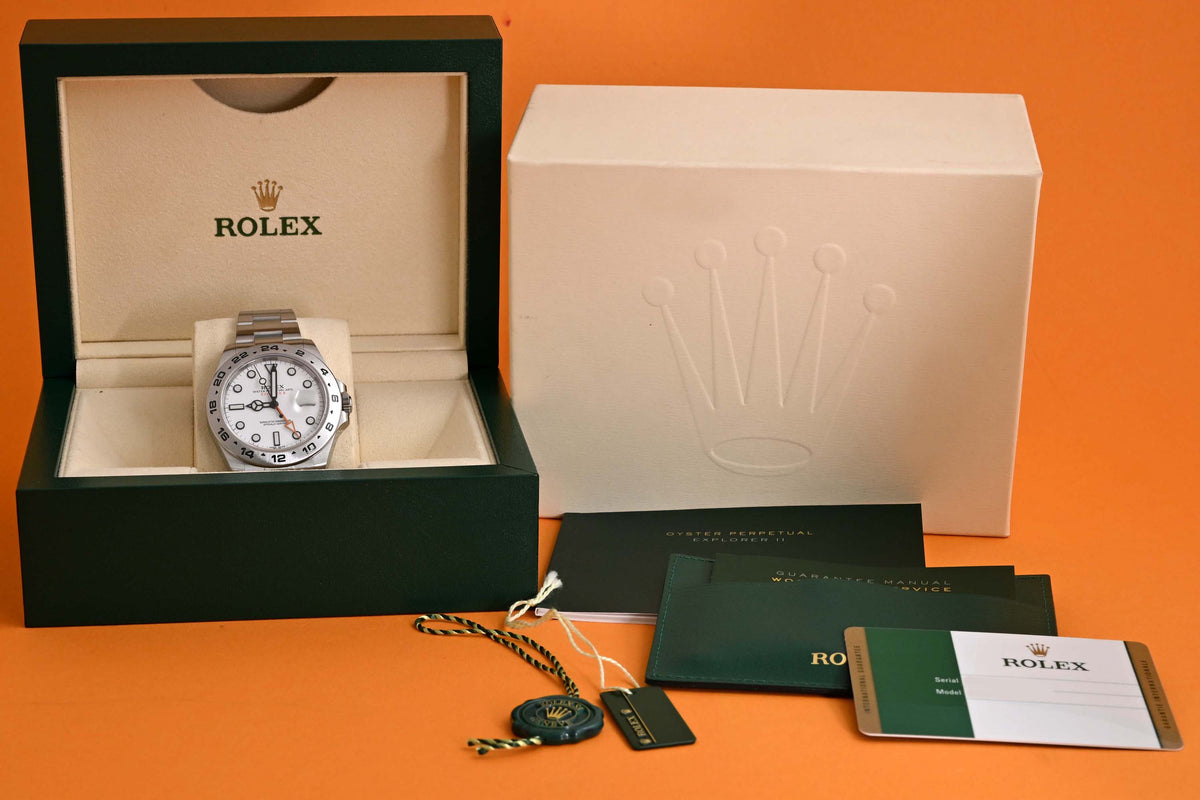 Rolex Explorer II 216570 - Full Set - Polar Dial - LC100