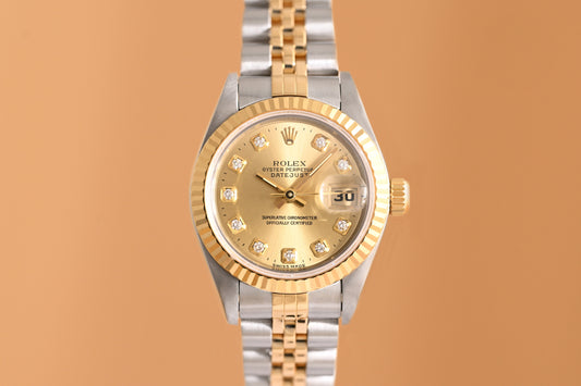 Rolex Datejust Lady - Gold Dia Dial - Full Set - LC100