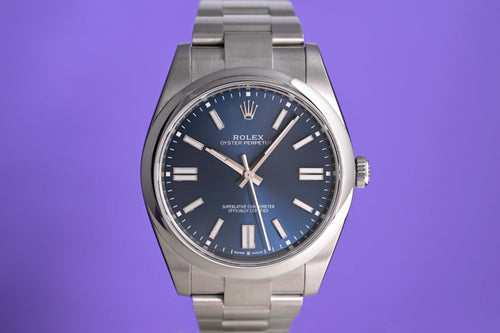 Rolex Oyster Perpetual 41mm 124300 - Full Set - Blue Dial - NEW 2025