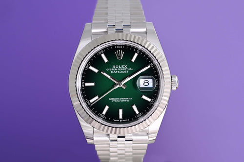 Rolex Datejust 41 - 126334 - Green Ombre Dial - Full Set - NEW 2026