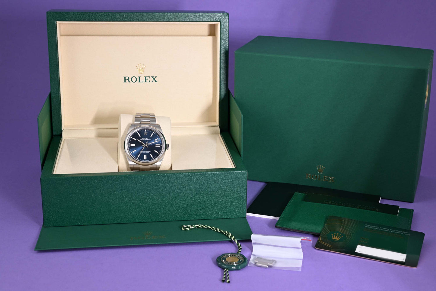 Rolex Oyster Perpetual 41mm 124300 - Full Set - Blue Dial - NEW 2025