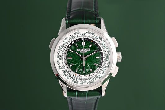Patek Philippe World Time 5930P-001 - Green Dial - Full Set